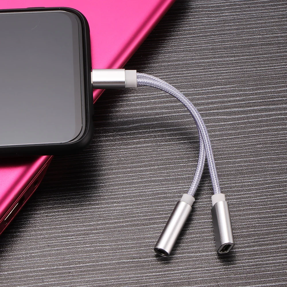 2 в 1 зарядный кабель Type C конвертер USB 3 5 мм аудио для наушников Xiaomi адаптер Huawei P20 Pro