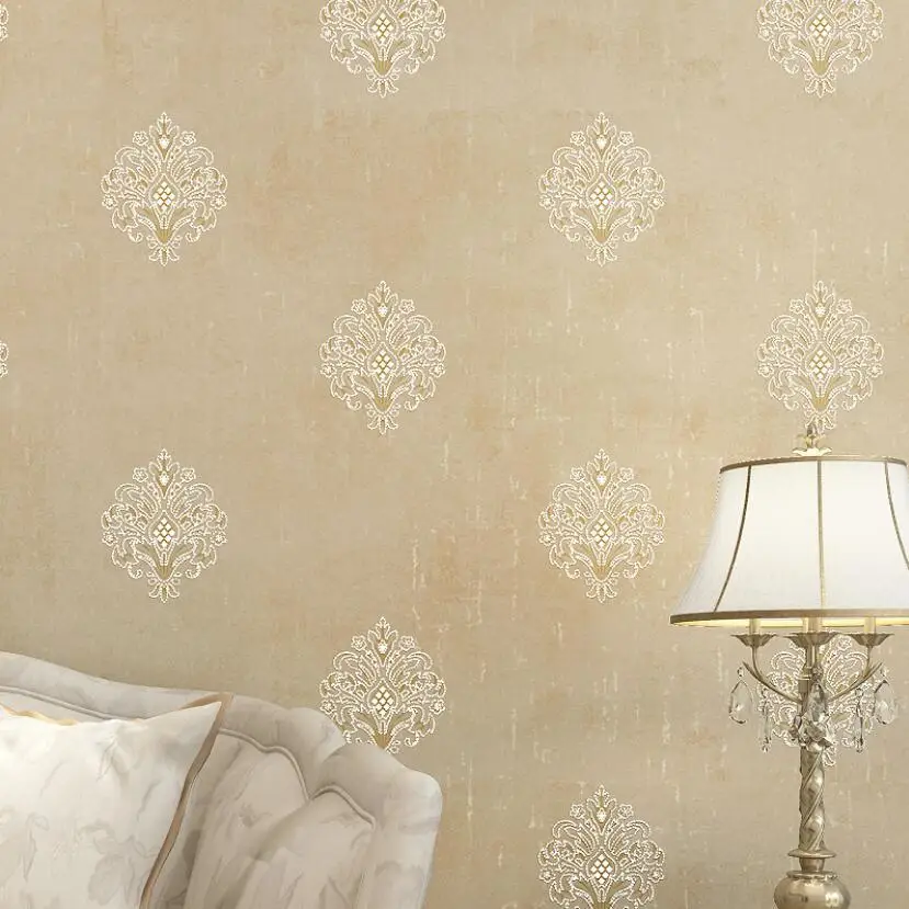 Flower European Elegant Wallpaper Luxury 3d Embossed Living Room Decor Wall Paper Classic Damask