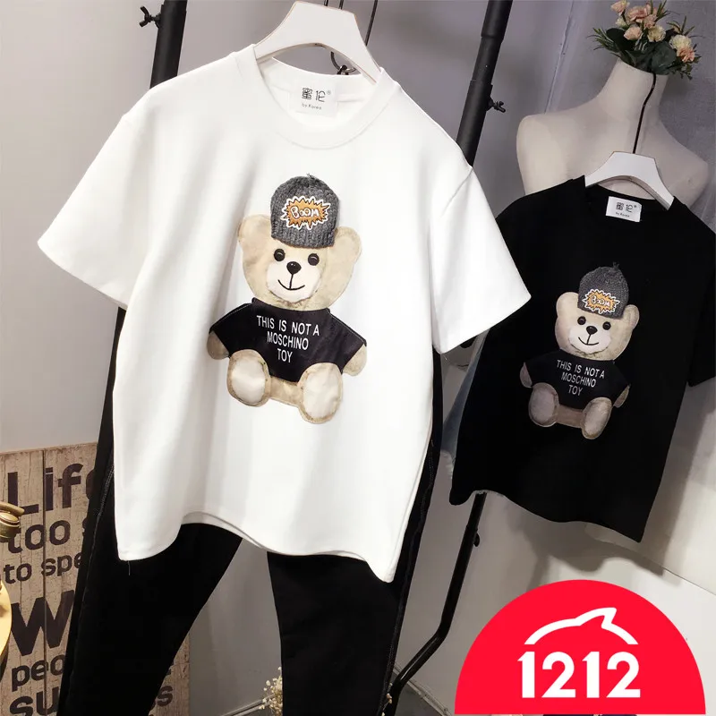 M 4XL 2019 Новинка лета размера плюс свободная Повседневная Удобная женская футболка