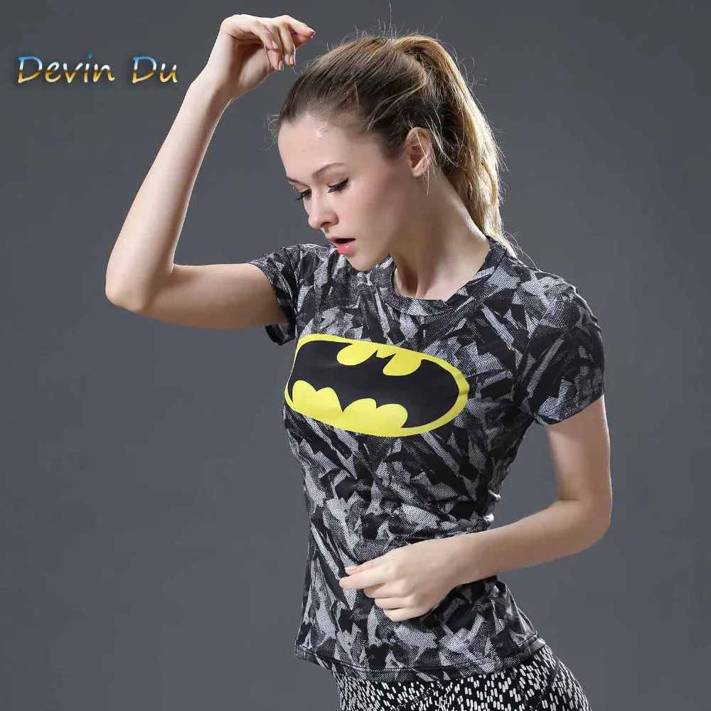 

Superman VS Batman Compression Shirt 3D Printed T shirt Women Novelty Short Sleeve Crossfit Tops Female Cosplay Costume For Lady