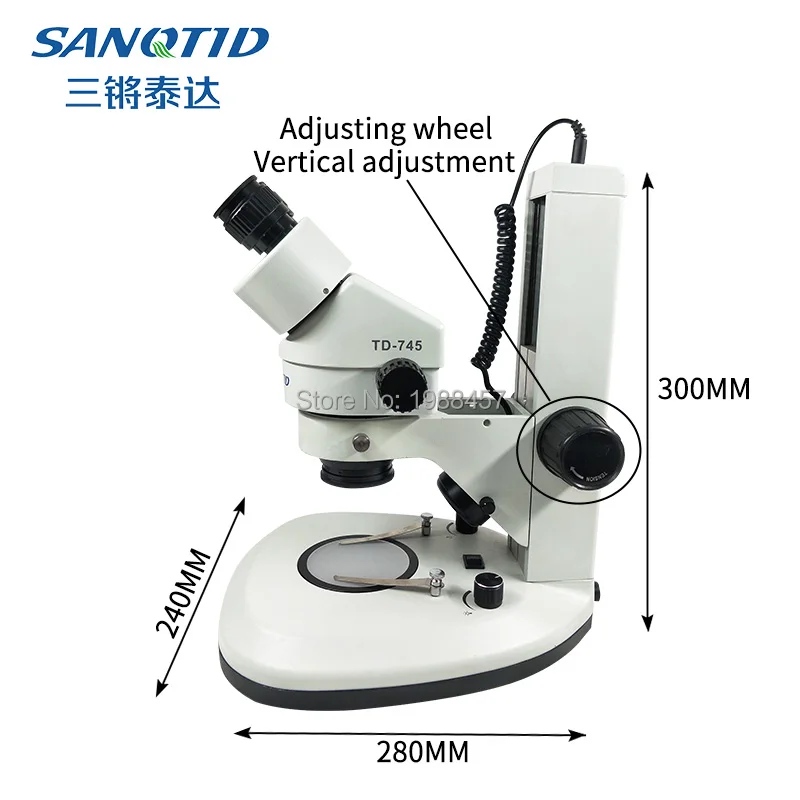 

Binocular Stereo Microscope Industrial microscope 3.5X-90X Continuous Zoom Magnification With Metal Stand Adjustable LED lights