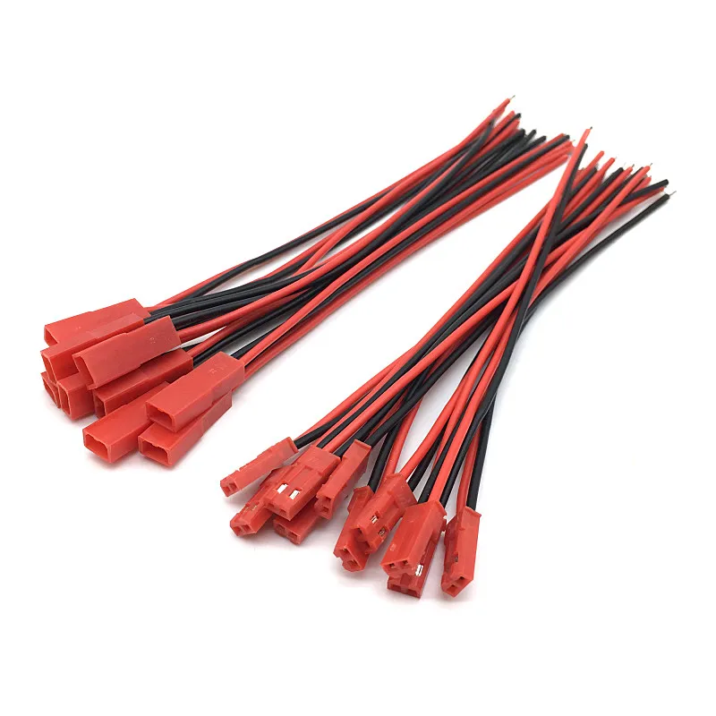 10 пар 2*150 мм 2PIN JST Штекерный кабель 2*15 см штекер + гнездо для