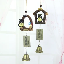 Totoro ветряные колокольчики подвесные украшения открытый сад ветряные колокольчики Япония Мой сосед Тоторо ветряные колокольчики Aeolian колокольчики