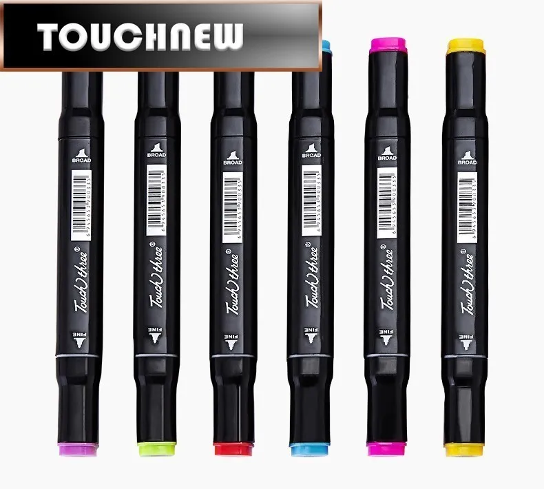 

On saledouble-headed Oily marker pen three generations upgrade 32 48 72 color comics learning painting supplies