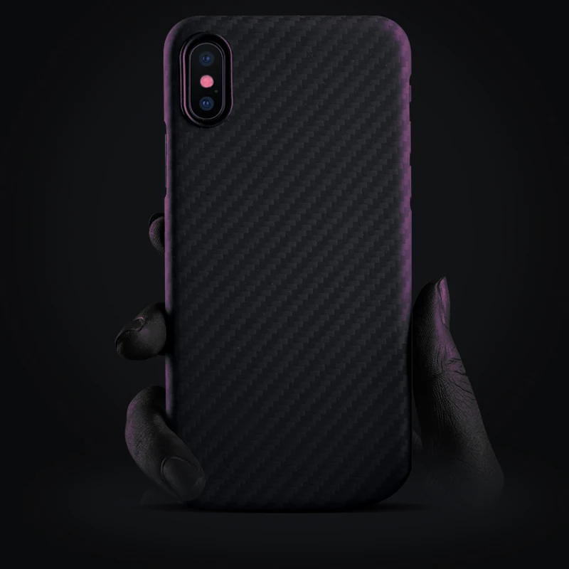 Чехол из углеродного волокна для iPhone X матовый чехол арамидного ультратонкий