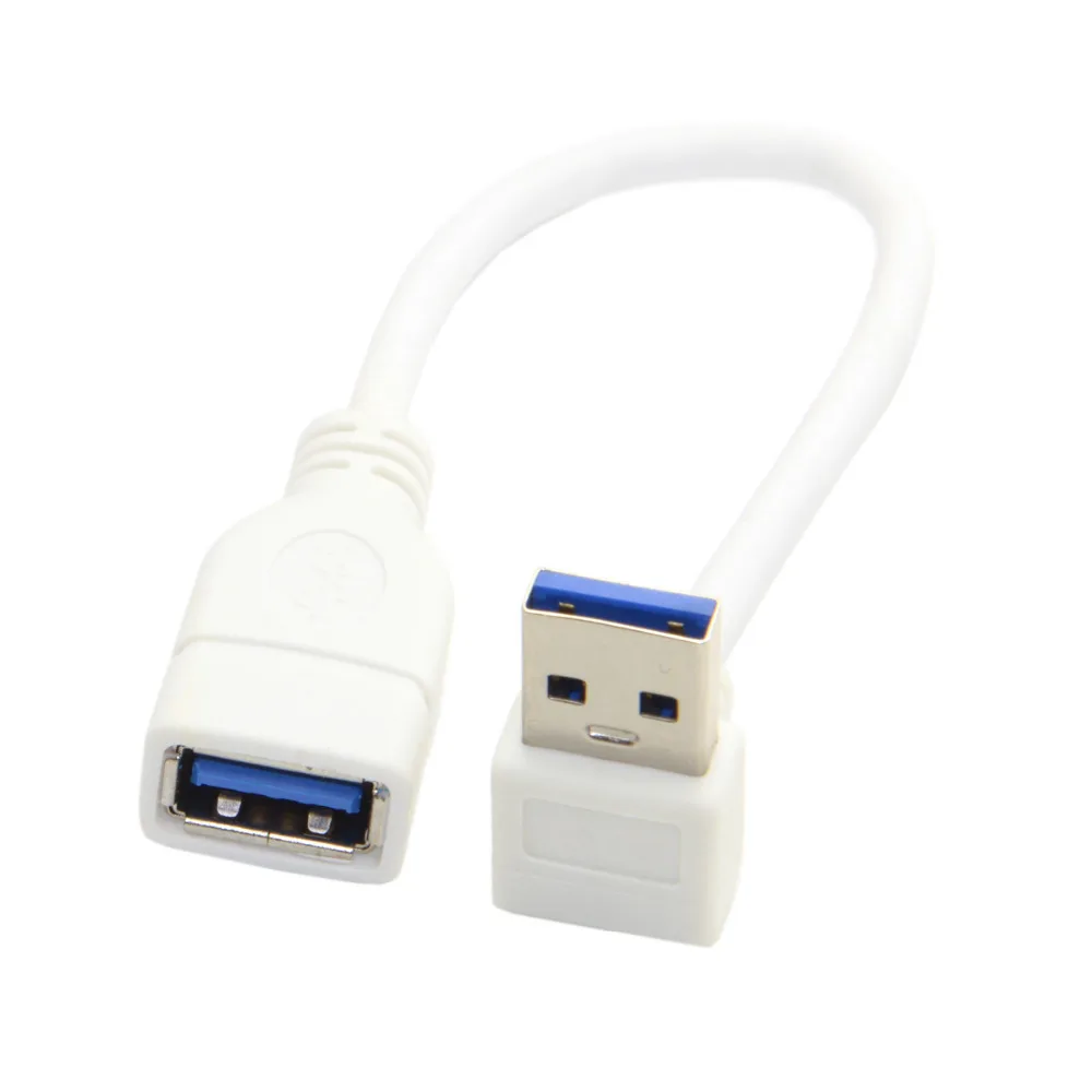 

Cablecc Universal High Quality USB 3.0 Male A to Female Angled 90 Degree Extension Data Sync Cord Cable USB Extension Cable