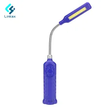 Магнитный гибкий COB светодиодный рабочий свет лампа для ремонта автомобиля рабочий свет портативный лампа для кемпинга регулировка света AAA