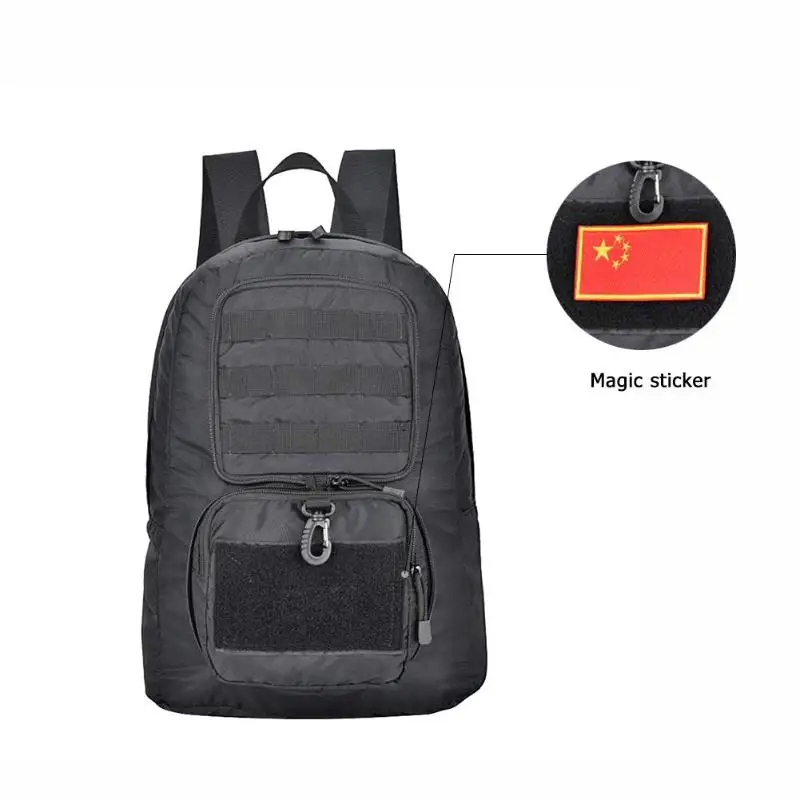 Tattico Sacchetto Del Campeggio 40l Arrampicata Pieghevole All'aria Escursionismo Alpinismo Di Equitazione Sport Black Aperta Color Zaino 1wvqdw