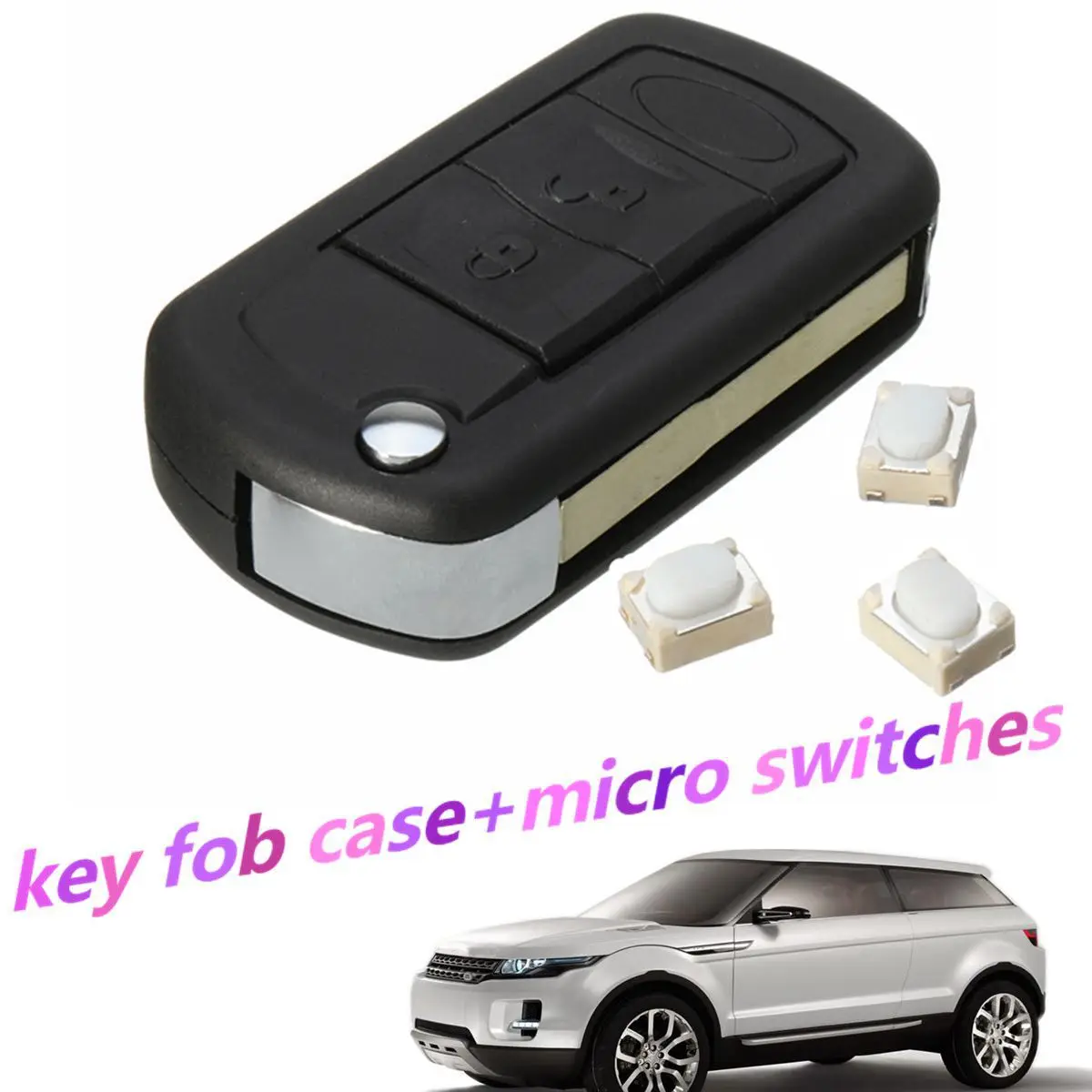 3 кнопки автомобиля складной флип Футляр для дистанционного ключа ключи оболочки Fob для Land Rover Обнаружение 3 Range Rover Sport