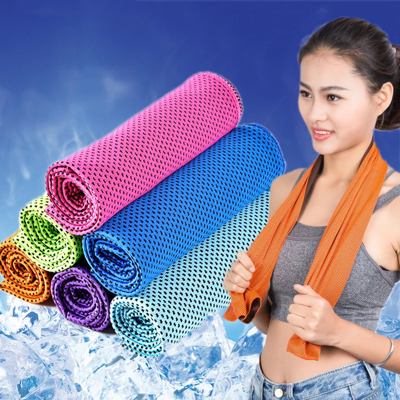 

1PC Popular Ice Towel Chill Sport Cool Towel 90*30cm Utility Enduring Heat Relief Face Towel Reusable Instant Cooling