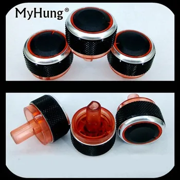 

Air Con Cover For Peugeot 206 207 Citroen C2 Switch Knobs Heater Climate Control Buttons Dials Heat Frame Ring Auto Part 3pcs