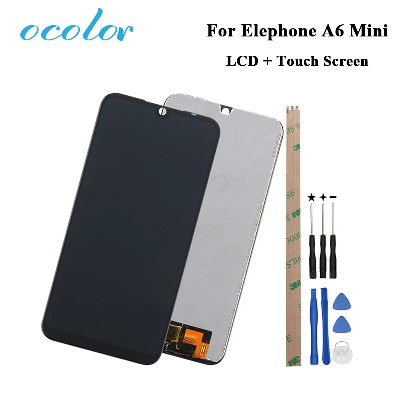 

ocolor For Elephone A6 Mini LCD Display and Touch Screen Digitizer Assembly Replacement + Tools + Adhesive For Elephone A6 Mini