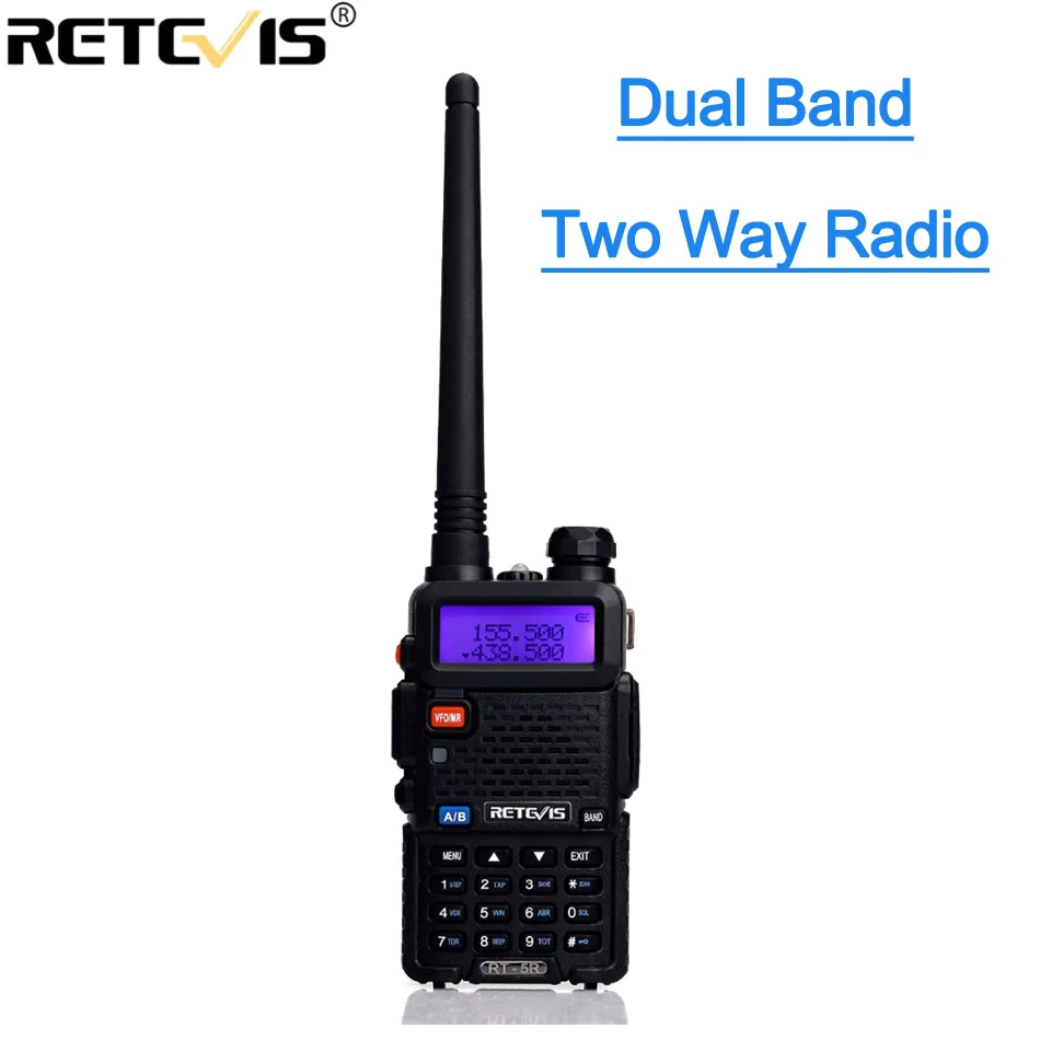 

2pcs Retevis RT-5R Walkie Talkie RT5R 5W VHF UHF 128CH VOXScan UHF VHF Radio Dual Band Ham Radio Station Hf Transceiver