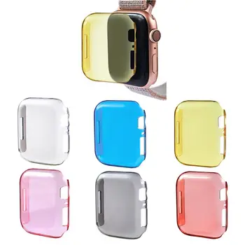 

Screen protector For Apple Watch iWatch S4 Series 4 Transparent Hard PC Shell Protective Case Cover 40MM / 44MM 6 COLORS