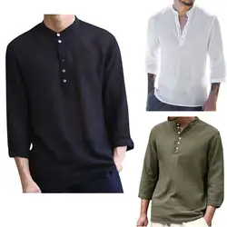 2018 последние Стиль мода белье Повседневное Для мужчин, Slim Fit V шеи с длинным рукавом облегающая футболка Блузка