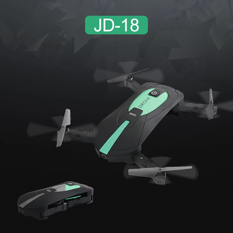 

JD-18 folding quadcopter with 2 million camera WIFI mobile phone control fixed height aerial drone