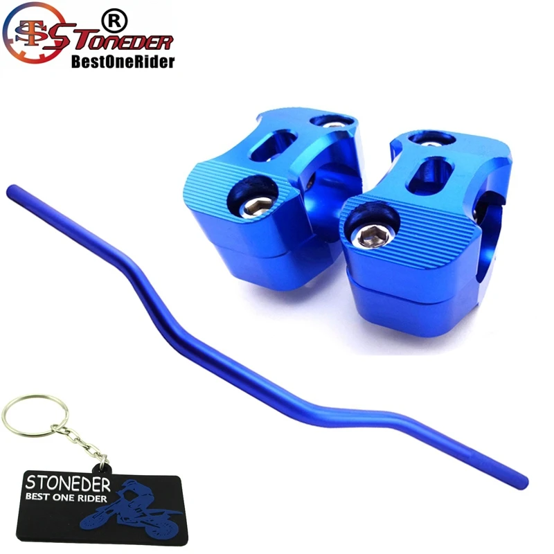 STONEDER Синий ЧПУ Алюминий 1/8 ''28 мм жир Руль Бар конусные стойки для грязи двигателя мотоцикл след велосипеда Мотокросс ATV wheeler