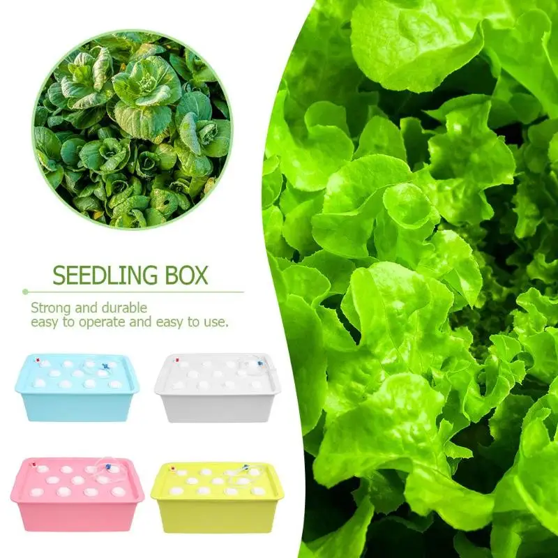 6 Holes UK/US Plant Site Hydroponic System Indoor Garden Cabinet Box Grow Kit Bubble Garden Pots Planters Nursery Pots