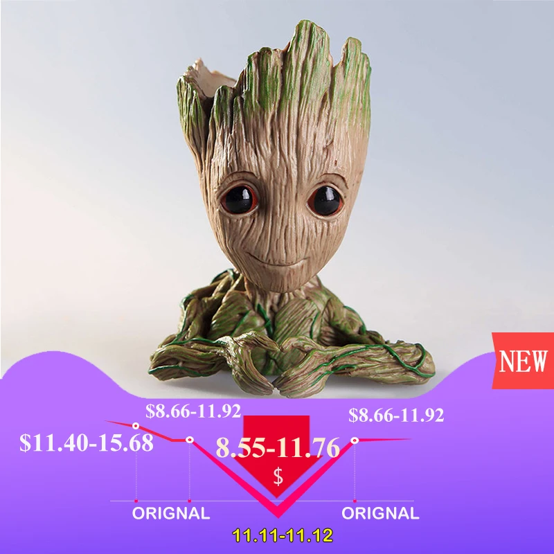 Tree Man Baby Anime Action Figure Dolls Penholder Guardians of The Galaxy 2 Model Hero pen pot and flower pot Toys groot Tree Man Baby Anime Action Figure Dolls Penholder Guardians of The Galaxy 2 Model Hero pen pot and flower pot Toys groot