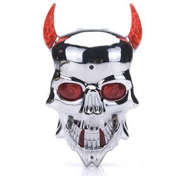 

ROBESBON Skull Waterproof Rear Bicycle Light Cycling Led Lamp Red Safe Warning Laser Taillight Bike Accessories 7 Mode