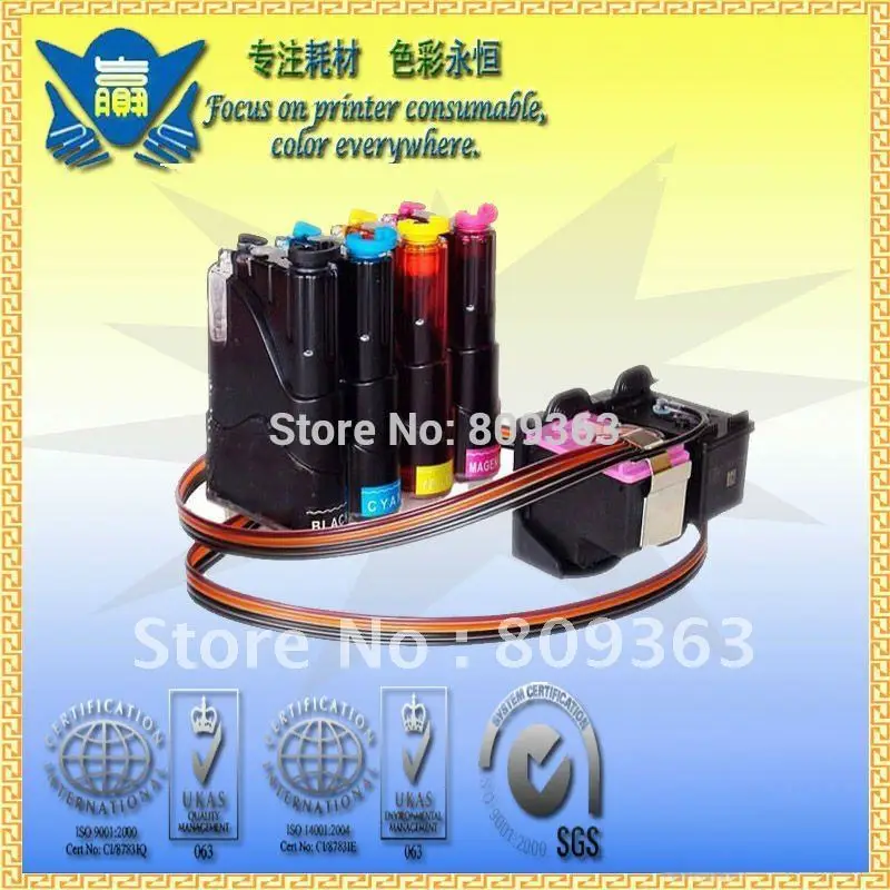 

CISS for HP60 Continuous Ink Supply System for DeskJet D2560/D2566/F4280 Free Shipping