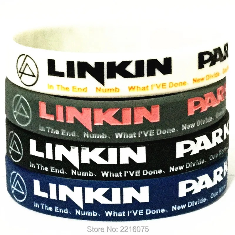 

1pcs Linkin Park linkinpark Chester Bennington mourning lamentation sport motivational silicone rubber band wristband bracelet
