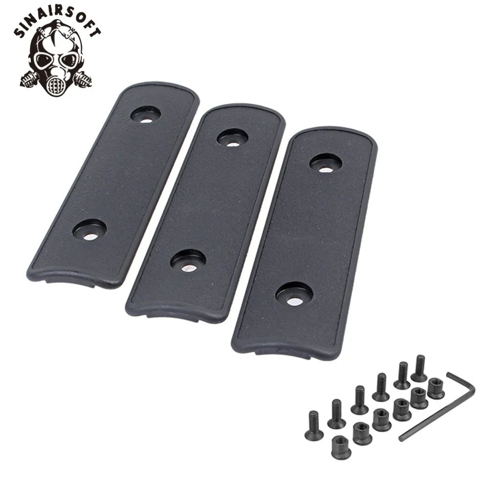 

Tactical 4" High Impact Polymer Black TAN OD Rail Panel Section Handguard Cover for KeyMod Rail Handguard Forend 3pcs/pack