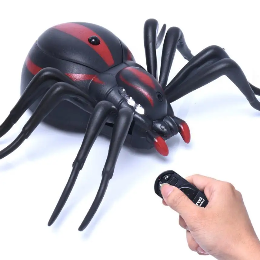 2017 New Children Spider Toys with Remote Controller High Simulation Animal Spider Infrared Remote Control Kids Toy Gift