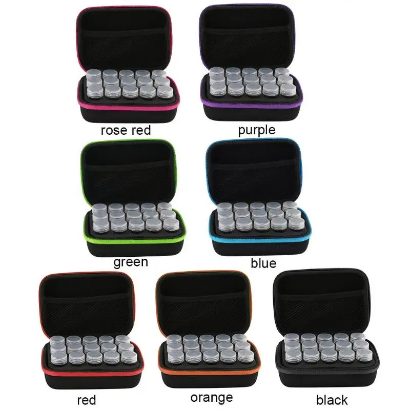 

15/60 Bottles Diamond Painting Embroidery Tool Storage Container Box Hand Bag Zipper Design Shockproof Durable New Arrival