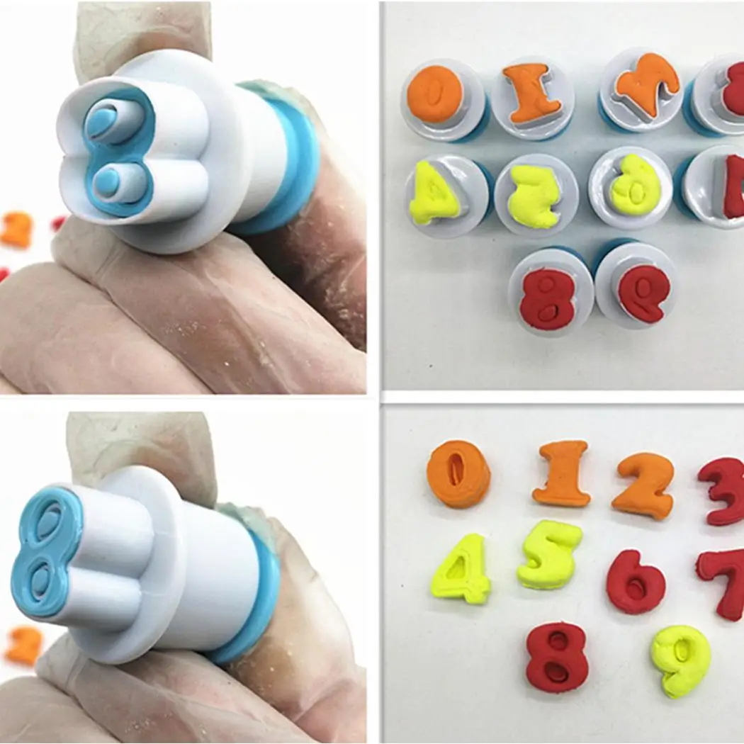 New DIY Creative Cake Fondant Numeral Spring Mold Kitchen Bake Made of food grade plastic safe and non-toxic Home Baking Tool | Дом и сад