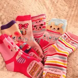 Детские носки Новые Бесплатная доставка 100% хлопок характер для маленьких детей плотный носок От 5 до 9 лет Одежда для девочек оптовая