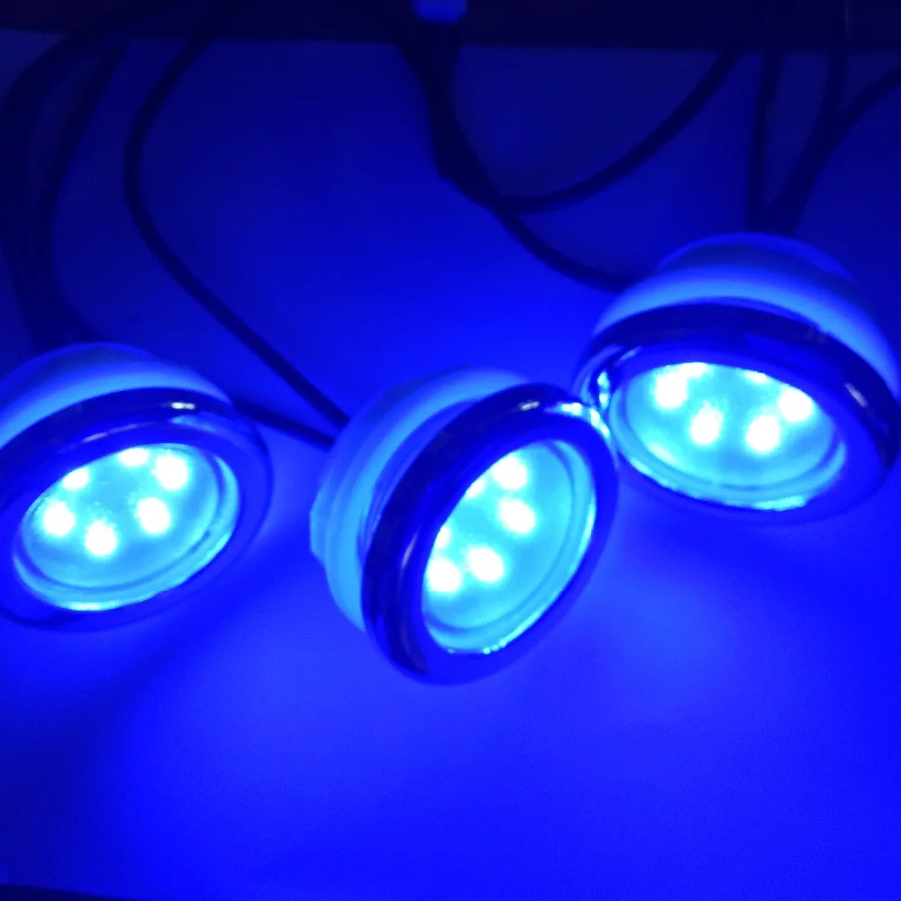 4 шт. водонепроницаемые светодиодные RGB подводные лампы с контроллером