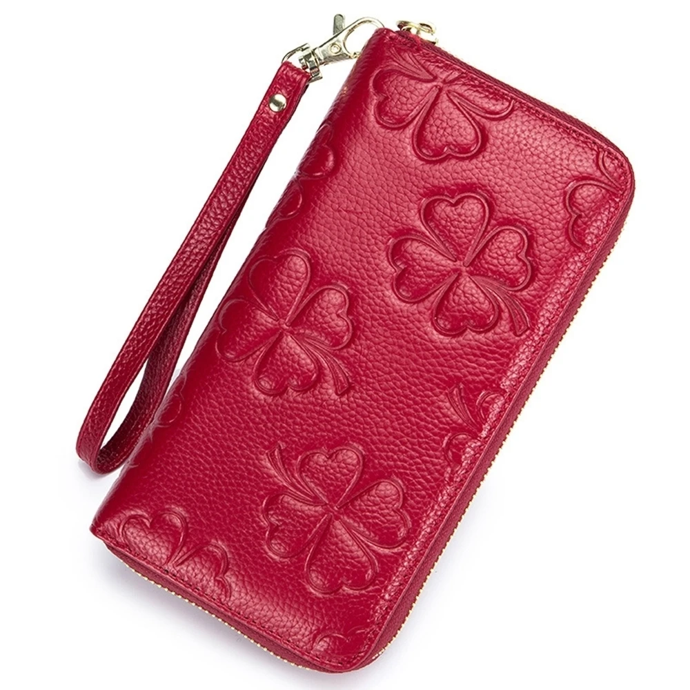 

Ms. Mobile Wallet Rfid Clutch Bag Long Zipper Leather Korean Version Large-Capacity Wallet
