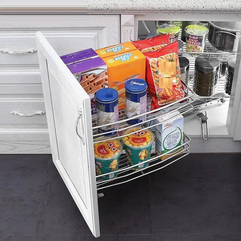 Alacena Keuken Cestas Corredera Accessories Stainless Cozinha Cocina Organizer Cabinet Storage Basket - AliExpress