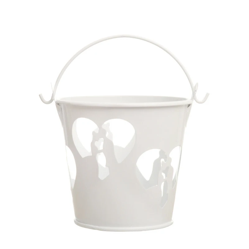 

1xMini Metal Buckets & Pots Tin Plant Gift Pail Wedding Candy Box XMAS Favors