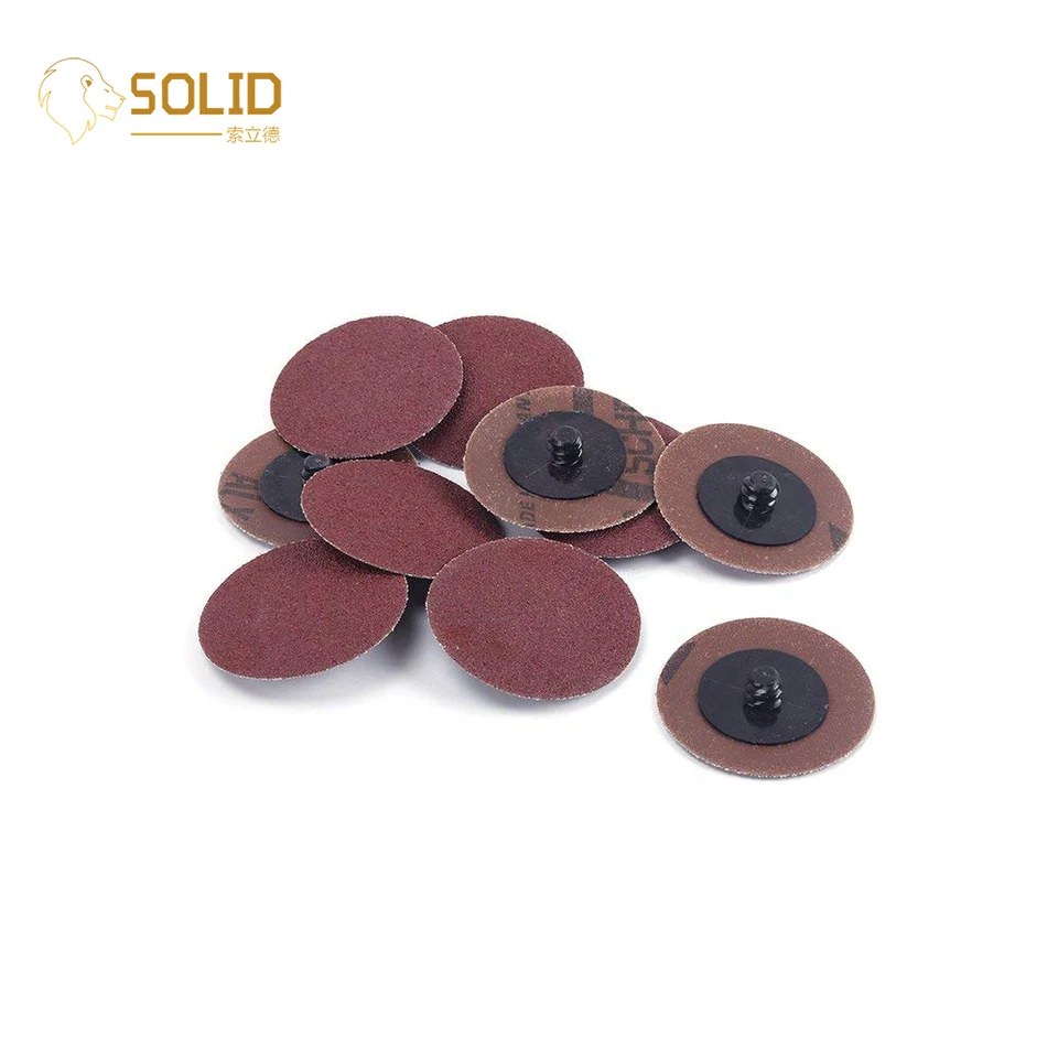 40Pcs 2/" 40#Roloc Quick Change Sanding Disc Roll Lock Polishing Wheel Pad R Type