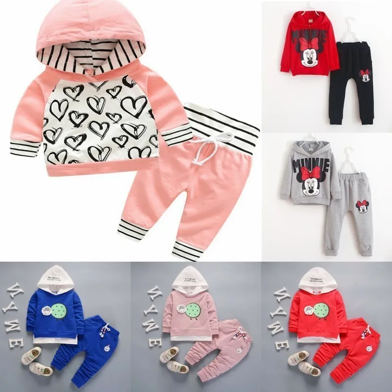 

Boys And Girls Set Spring And Autumn Children Print Rabbit Hooded Sweater Children Comfortable Warm Set Toddler Girl Clothes
