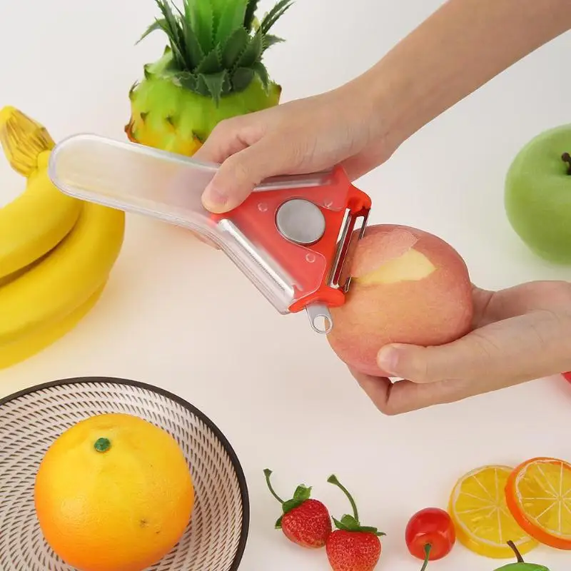 3 in 1 Stainless Steel Vegetable Fruit Peeler Straight Sawtooth Blades Potato Melon Slicer Grater Planer Grinder Cutter Kitchen | Дом и сад
