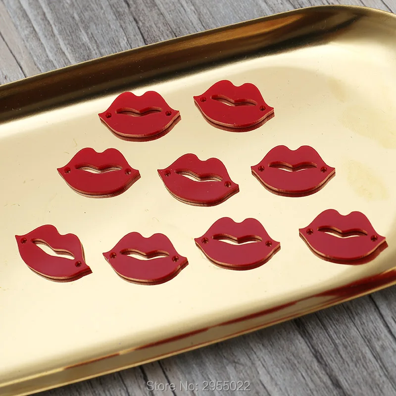 

Acrylic RED LIPS Keychain Blanks,Laser Cut key chains