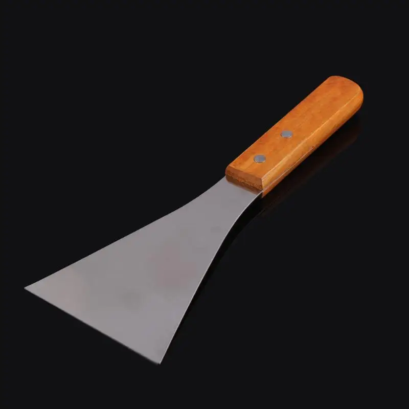 

Stainless Steel Beefsteak Shovel Spatula Flat Pan Turner with Wooden Grip