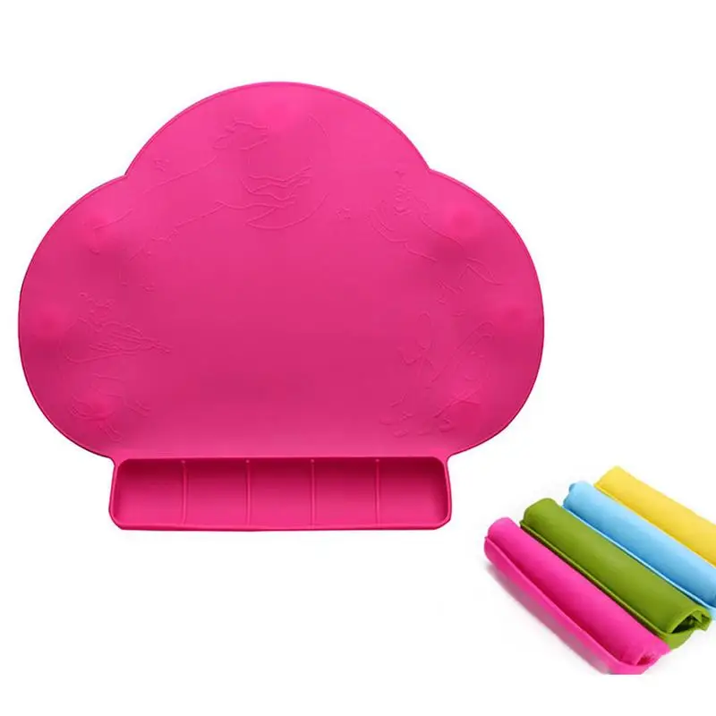 

Food Grade Silicone Baby Bib Table Mat Infant Tiny Diner Portable Placemat For Kids Baby Feeding Silicone Baby Placemat