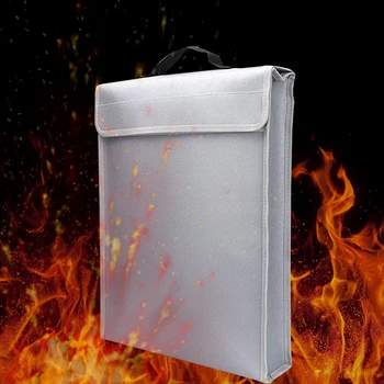 

Portable Fireproof Document Bag Holder Pouch Home Office Safe Bag Fire Water Resistant File Folder Safe Storage 400 * 300 * 65mm