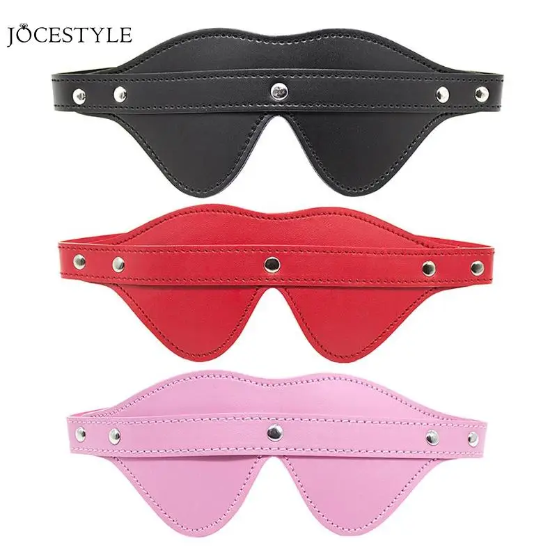 

Sleep Eye Mask Black Leather Sexy Eyeshade Household Travel Relax Black Red Pink Leather Eyepatch Fun games