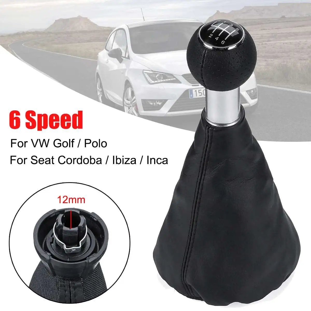 

5/6 Speed Car Gear Shift Knob Lever Stick for Volkswagen/VW Golf MK4 Bora for SEAT CORDOBA INCA IBIZA