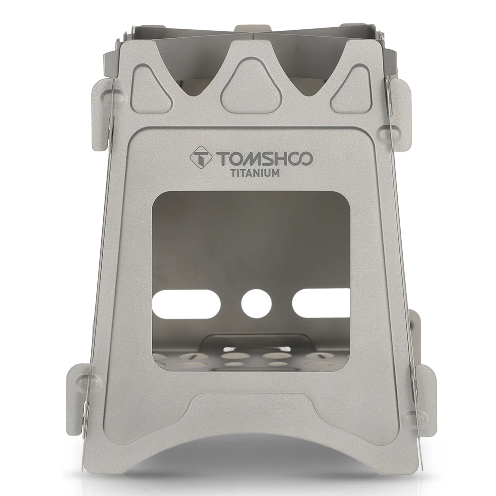 

TOMSHOO Camping Wood Stove Portable Folding Lightweight Titanium Wood Backpacking Stove for Outdoor Survival Cooking Picnic
