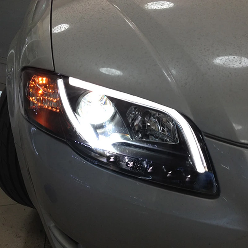 Roadot светодиодные hid лампы головного света для Audi A4 B7 2005 2008 дневные ходовые огни
