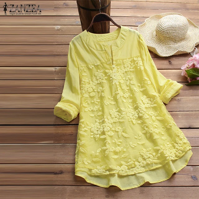 ladies yellow cotton tops