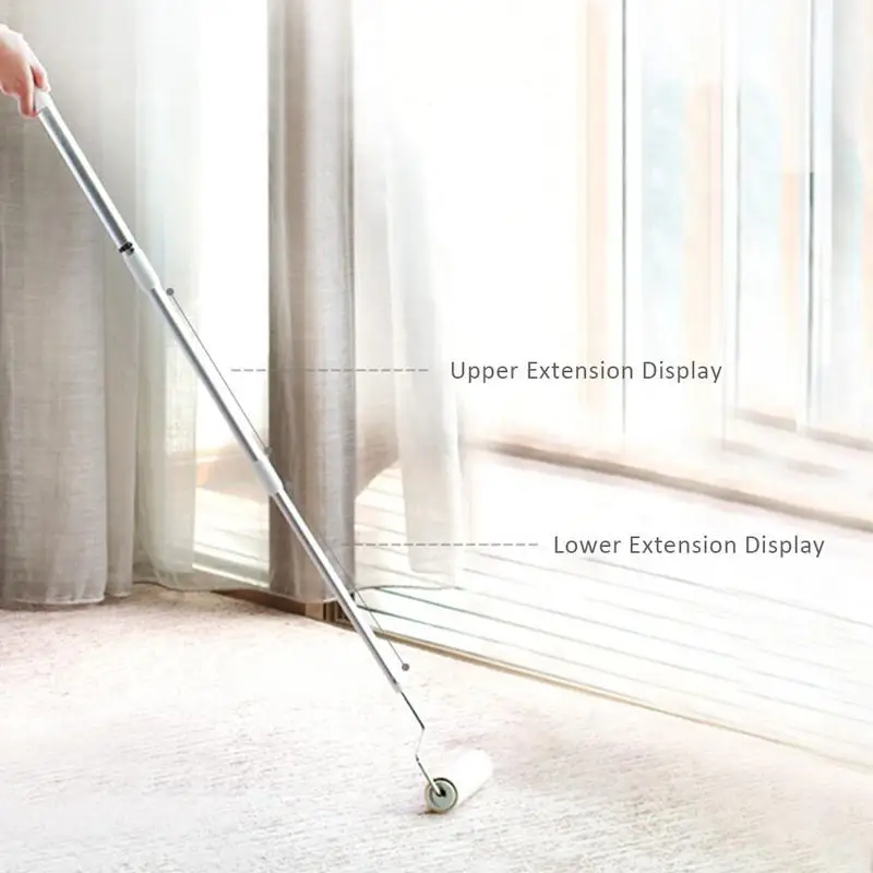 

Lengthened Tear-off Lint Roller Dust Hair Roller Carpet Cleanable Retractable Dust-sticking Tool Mop Type Hair Removing Rolling