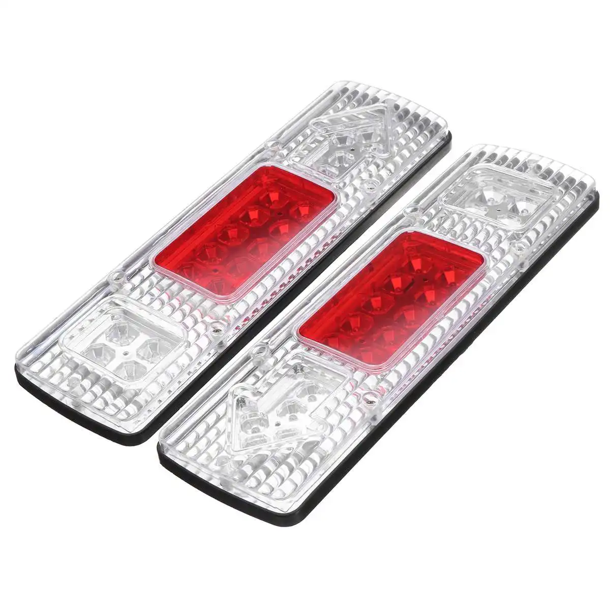 2Pcs 12V LED Warning Light Arrow 24V 6 LEDs Number Plate License Light