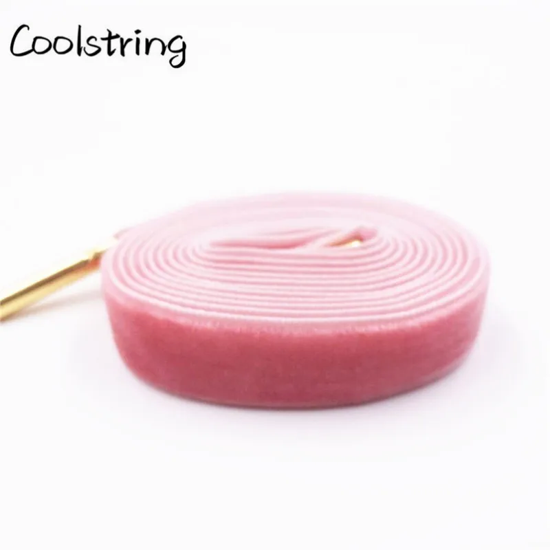 Coolstring 60-180cm Length 1.27 Cm Width Velvet Surface Shoelaces Women Men Black White Colorful Sports Casual Boots Shoes Laces